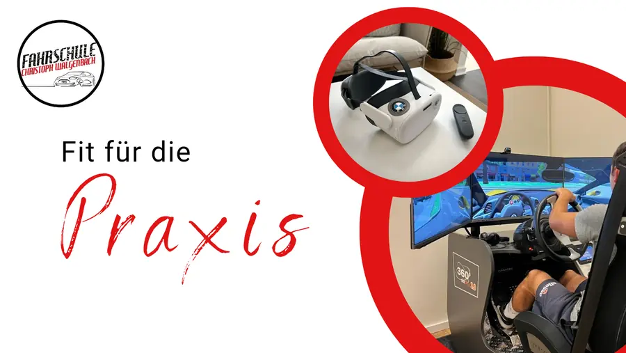 mit Simulator und VR-Brille